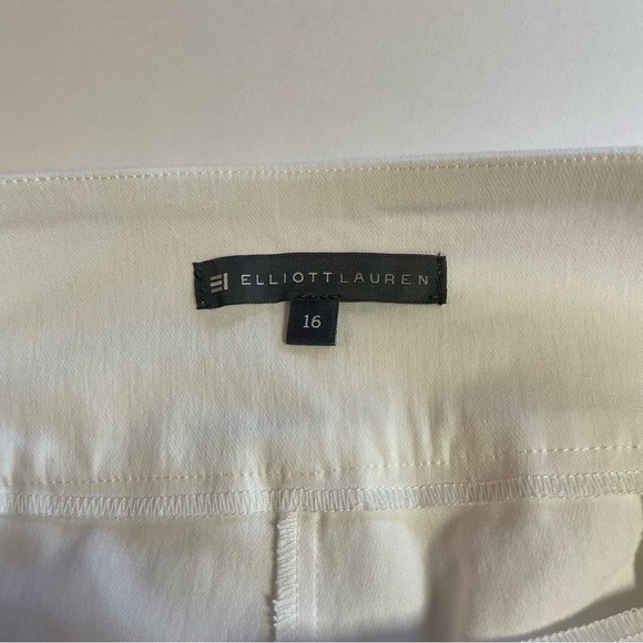 Elliott Lauren Women's Pull On White Ankle Pant Size 16 - Picture 9 of 12